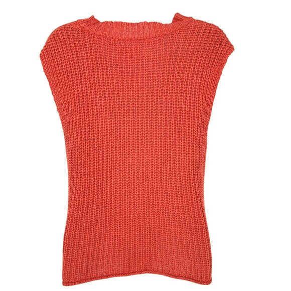 Velvet By Graham & Spencer Peach Knit V-Neck Sleeveless Sweater Size XS - Picture 8 of 13